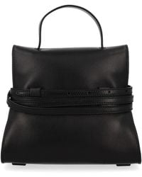 Moschino - Leather Handbag Tie Me Calf Handbags - Lyst