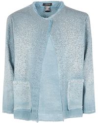 Avant Toi - Round Neck Micro Mat Stitch Jacket With Studs And Strass - Lyst