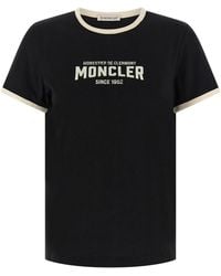 Moncler - Flocked Logo T-Shirt - Lyst