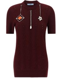 Prada - Virgin Wool Cardigan - Lyst