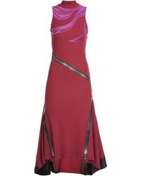 Koche Sleeveless Turtleneck Dress - Red