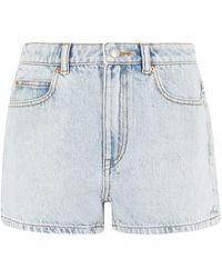 Alexander Wang - Shorty High Rise Short Logo Cut Out Embroidery - Lyst