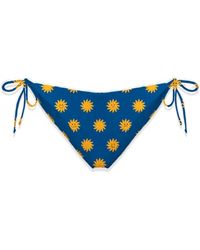 Mc2 Saint Barth - Graphic Printed Side-Tied Bikini Briefs - Lyst