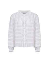 Isabel Marant - Cotton And Lace Peline Blouse - Lyst
