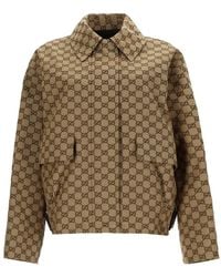 Gucci - Jacket With Gg Motif, Cotton Coat - Lyst