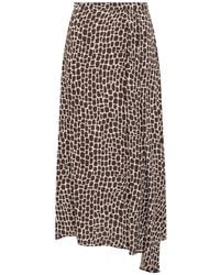 MSGM - Asymmetrical Long Skirt With Print - Lyst