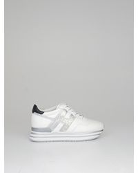 HOGAN SCARPE DONNA Sneaker Maxi I Active in pelle bianco oro  HXW4350BZ50LOK0746 EUR 302,00 - PicClick IT