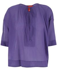 ..,merci - Blouse With V-Neck And Long Sleeves Viscose For Shirts Blouses - Lyst