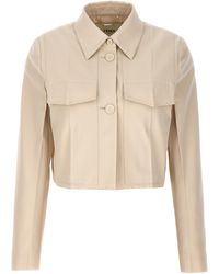Fendi - Tailored Crop Jacket - Lyst