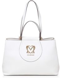 Love Moschino - Tote Bag With Logo Plaque - Lyst