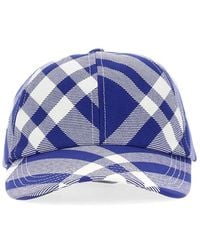Burberry - Baseball Cap With Tartan Pattern Polyester Hat - Lyst