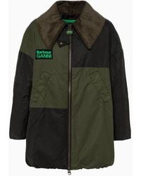 Barbour - X Ganni Panelled Waxed Cotton Bomber Jacket - Lyst