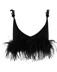 Pinko - Top With Vinsanto Feathers - Lyst