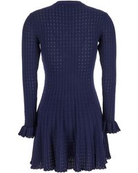 オールインワン・サロペット Self-Portrait Crochet' Dress In Blue Viscose Blend Self-Portrait Crochet Dress in Blue | Lyst