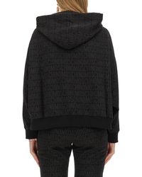 Moschino - Sweatshirt With All Over Logo Cotton Polyester Sweatshirts - Lyst