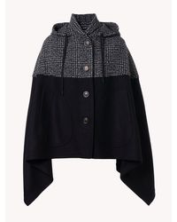 See By Chloé Cape In Black Synthetic Fibers in Nero Womens Coats See By Chloé Coats Blue 