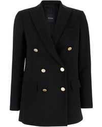 Le Plain - Double-Breasted Jacket With Golden Buttons - Lyst