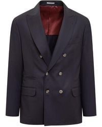Brunello Cucinelli - Double-Breasted Jacket - Lyst