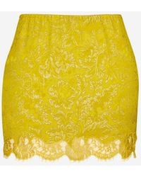 Saint Laurent - Mini Skirt Baroque Jacquard Lace Cotton - Lyst