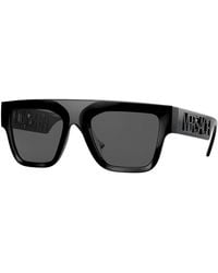 Versace - Square Full Rim, With A Bluette Frame And Dark Lens - Lyst