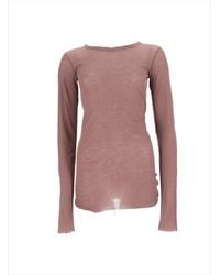 Rick Owens - Long-Sleeved Cotton T-Shirt T-Shirts - Lyst