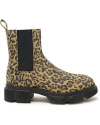 COPENHAGEN - Leopard Suede Chelsea Boots - Lyst