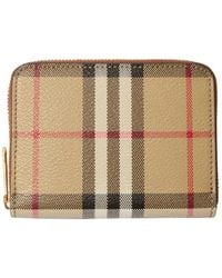 Burberry - Neutrals Wallets & Purses - Lyst