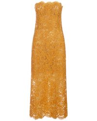 Ermanno Scervino - Lace Longuette Dress With Micro Crystals - Lyst