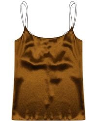 Alysi - Top Satin Polyester Tops - Lyst
