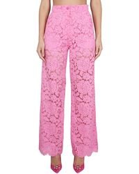 Dolce & Gabbana - Floral Lace Trousers - Lyst