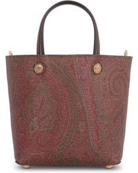Etro - Mini Tote Bag Essential Jacquard Cotton - Lyst