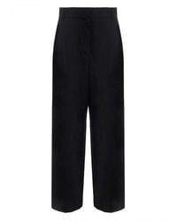 Ferragamo - Silk And Linen Pants - Lyst