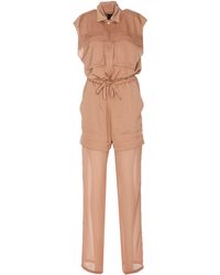 Pinko - Utility Satin Suit With Georgette - Lyst