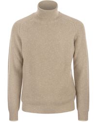 Peserico - Wool And Cashmere Turtleneck Sweater - Lyst