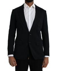 Dolce & Gabbana - Wool Notch Single Breasted Coat Blazer - Lyst