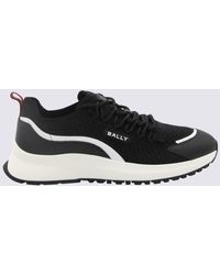 Bally - Black And White Canvas And Leather Sneakers - Lyst