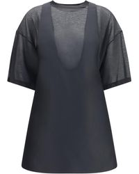 Balenciaga - Hybrid Dress With Sheer T-Shirt - Lyst