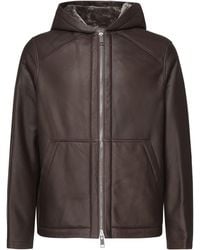 Yves Salomon - Leather Jacket With Hood - Lyst