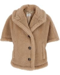 Max Mara - Cloak Corvino Faux Fur Alpaca Coat - Lyst