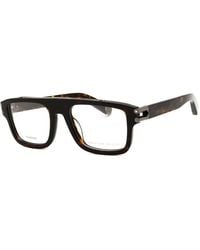 Philipp Plein - Eyeglasses Rectangle Full Rim, Shiny Havana Frame And Clear Demo Lenses Lens Vpp021M0722 - Lyst