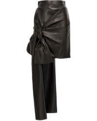 Alexander McQueen - Maxi Bow Leather Skirt Skirts - Lyst