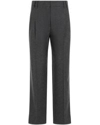 Brunello Cucinelli - Cropped Flannel Pants - Lyst