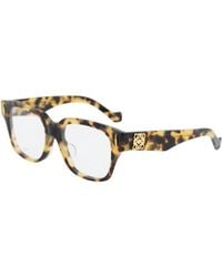 Loewe - Eyeglasses Square Full Rim, Havana Frame And Clear Demo Lens Lw50091F056 - Lyst