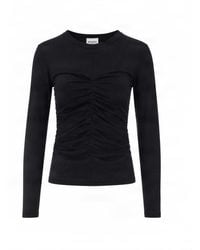 Isabel Marant - Top Delesa Flannel Mélange Jersey Polyester Sweater - Lyst