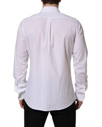 Dolce & Gabbana - White Martini Long Sleeves Men Dress Shirt - Lyst