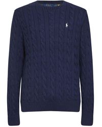 Polo Ralph Lauren - Bright Cable Knit Cotton Crewneck Sweater - Lyst