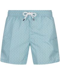 Fedeli - Swim Shorts With Elephants And Flowers Pattern - Lyst