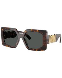 Versace - Square Full Rim, With A Frame And Dark Lens - Lyst