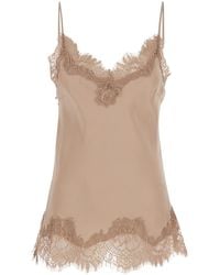 Gold Hawk - Coco Tank Top With Tone-On-Tone Silk Lace Trimmings Tops - Lyst