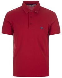 Etro - Polo Shirt With Embroidered Pegasus - Lyst